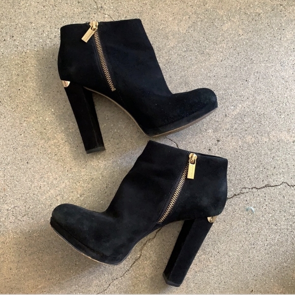 MICHAEL Michael Kors Black Suede Ankle Booties - Picture 6 of 7